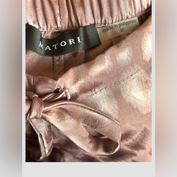 Natori Leopard Animal Print Pajama Pants Only Satin Lightweight Womens Size M - Picture 6 of 6